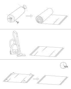 Gulvtæppe YULAFI Grøn 140 x 200 cm Uld Gabbeh