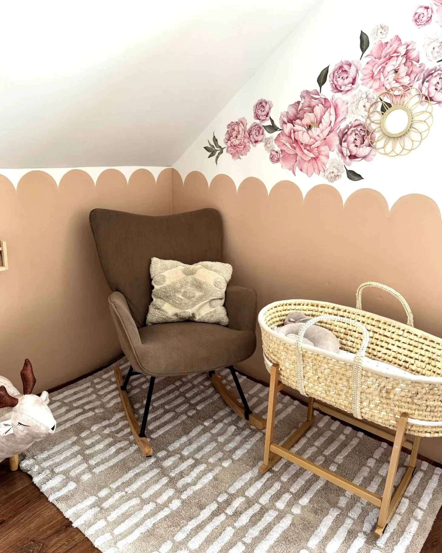 Gyngestol ARSET Fløjl Brungrå