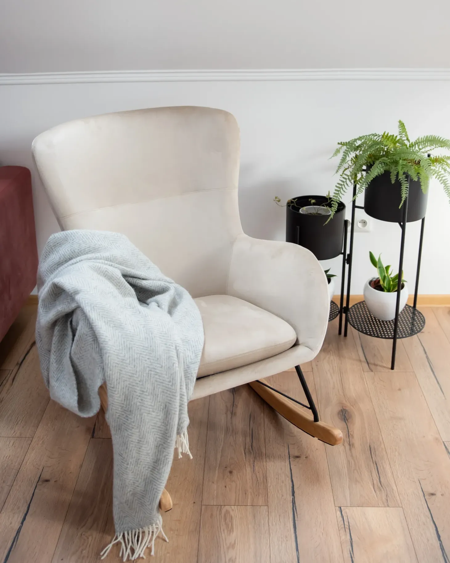 Gyngestol ELLAN Velour Beige