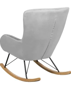 Gyngestol ELLAN Velour Lysegrå