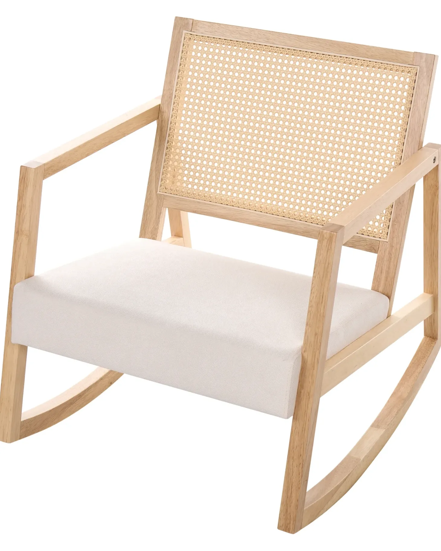 Gyngestol LEIDY Træ Lysebrun/lys beige