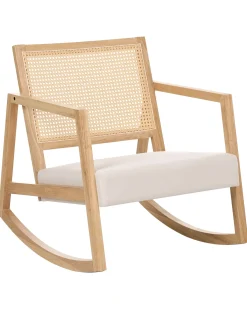 Gyngestol LEIDY Træ Lysebrun/lys beige