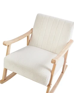 Gyngestol LEKNES Boucle Cremehvid