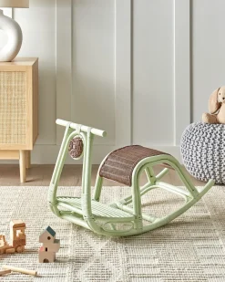 Gyngestol til børn ASPRIA Rattan Lysegrøn