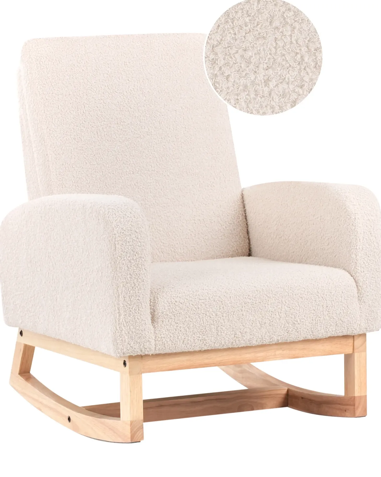 Gyngestol til børn NORBY Boucle Lys Beige
