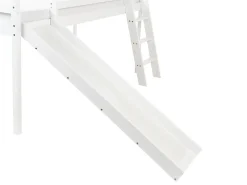 Halvhøj seng Fyretræ STAPLE 90 x 200 cm Med en rutsjebane Hvid