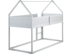 Halvhøj seng Hus Fyretræ DIENNE 90 x 200 cm Grå