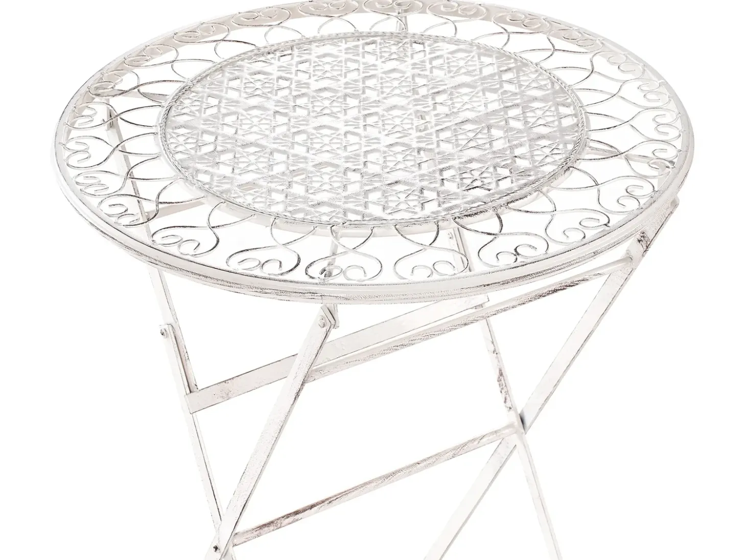 Havebar-sæt Foldbar TRIESTE Metal Lys Beige