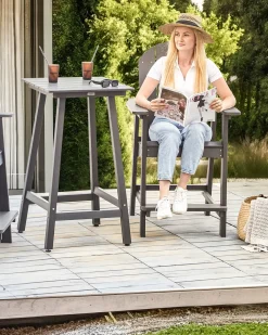 Have barstol ADIRONDACK Syntetisk materiale Mørkegrå