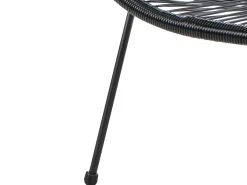 Havebænk ACAPULCO II 113 cm PE-rattan Sort