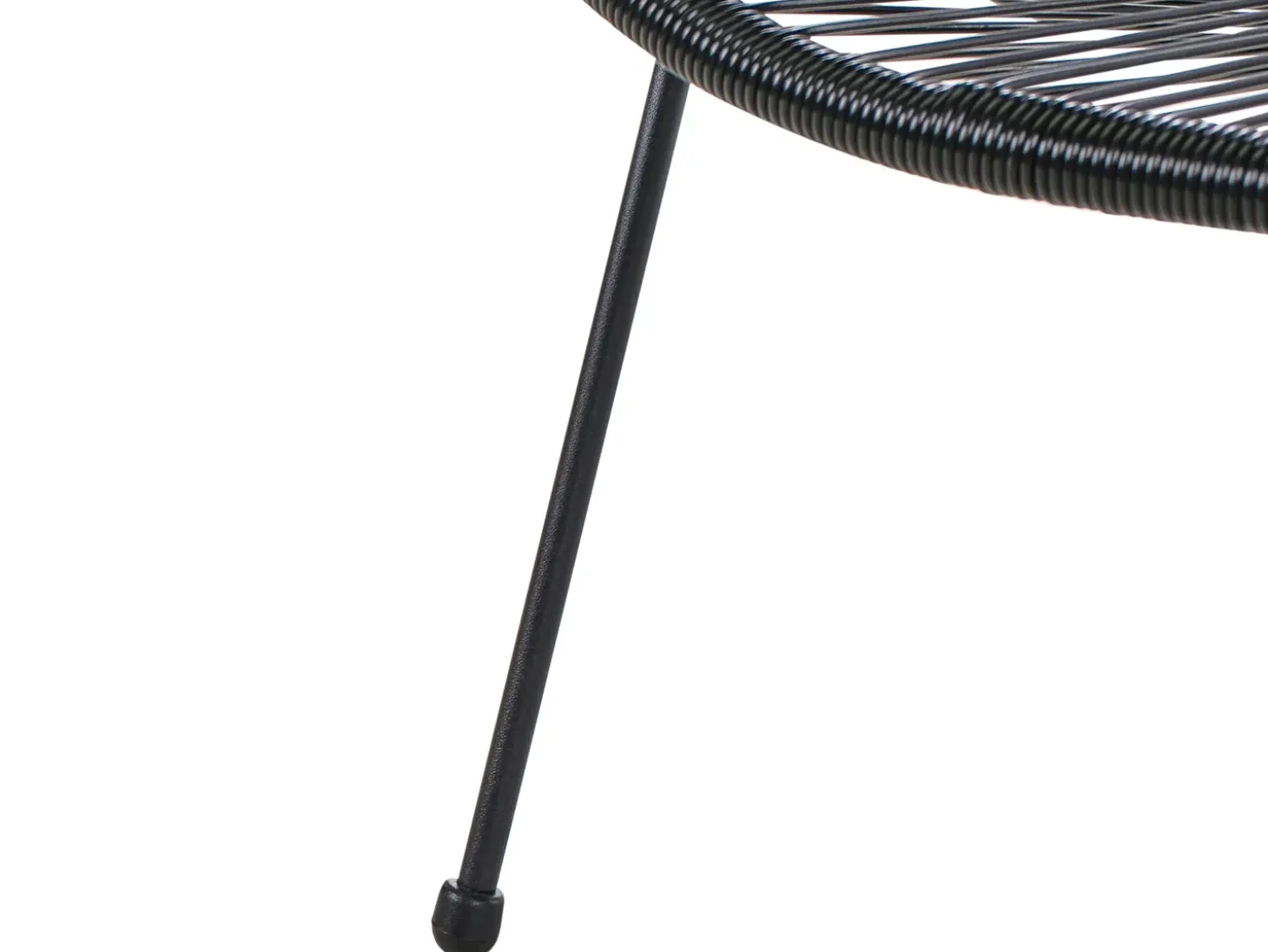 Havebænk ACAPULCO II 113 cm PE-rattan Sort