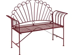 Havebænk CAVINIA 125 cm Metal Bordeaux