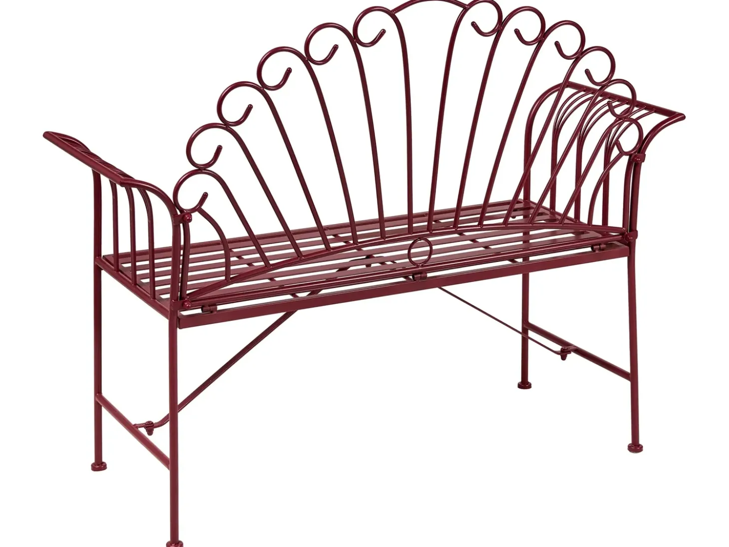 Havebænk CAVINIA 125 cm Metal Bordeaux