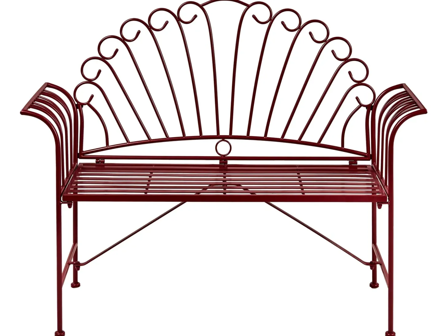 Havebænk CAVINIA 125 cm Metal Bordeaux