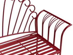 Havebænk CAVINIA 125 cm Metal Bordeaux