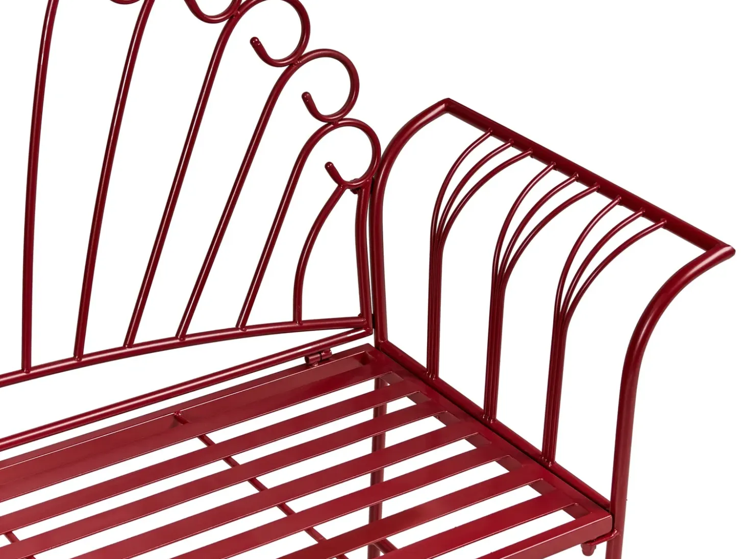 Havebænk CAVINIA 125 cm Metal Bordeaux