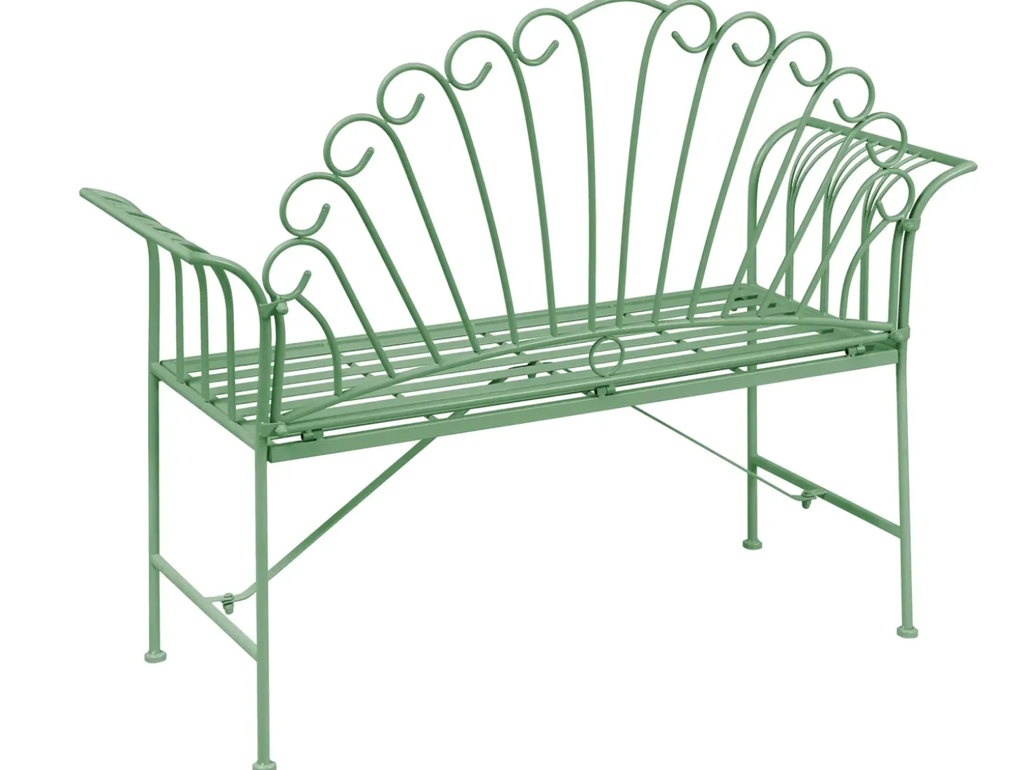 Havebænk CAVINIA 125 cm Metal Grøn
