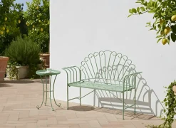 Havebænk CAVINIA 125 cm Metal Grøn