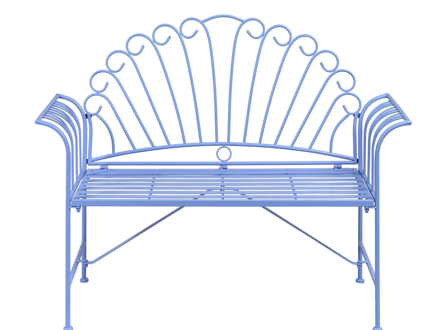 Havebænk CAVINIA 125 cm Metal Himmelblå