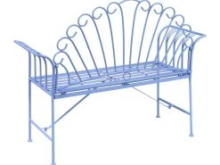 Havebænk CAVINIA 125 cm Metal Himmelblå
