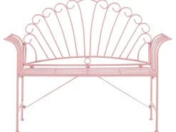Havebænk CAVINIA 125 cm Metal Lyserød