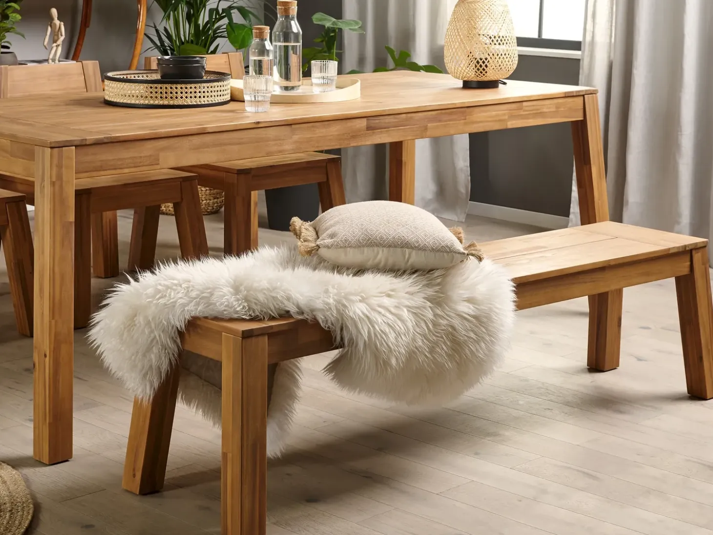 Havebænk LIVORNO 169 cm Akacietræ Brun