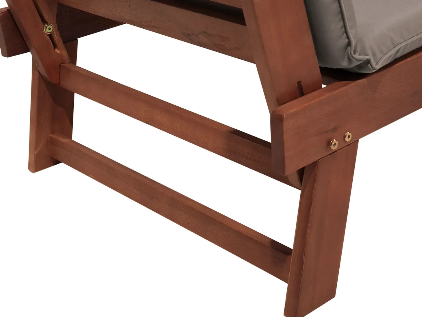 Havebænk med hynde PORTICI 210 cm Eukalyptustræ Mørkebrun/taupe