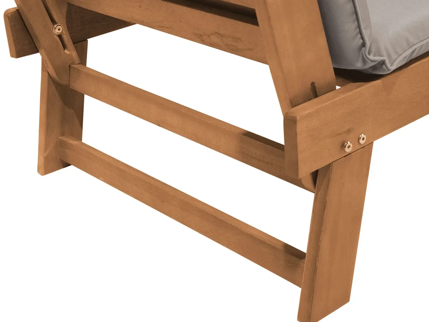 Havebænk med hynde PORTICI 210 cm Eukalyptustræ Lysebrun/taupe
