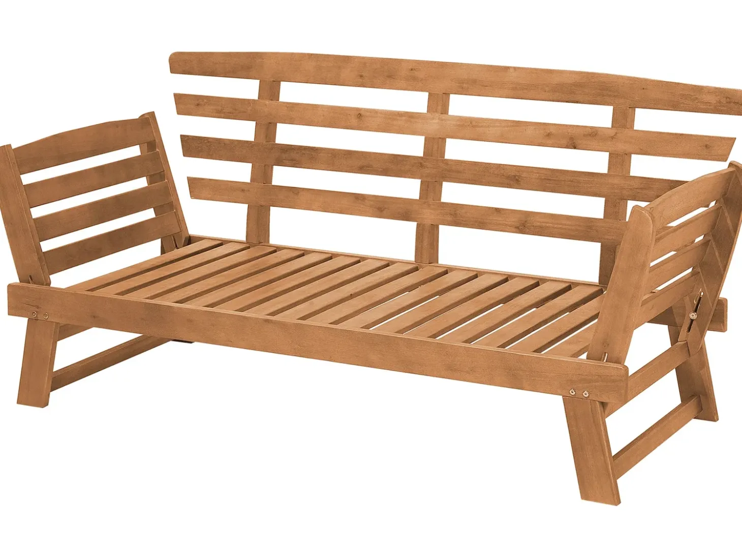 Havebænk med hynde PORTICI 210 cm Eukalyptustræ Lysebrun/taupe