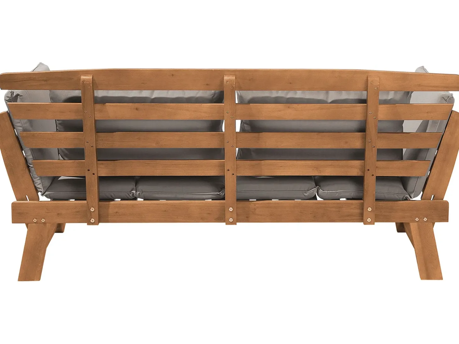 Havebænk med hynde PORTICI 210 cm Eukalyptustræ Lysebrun/taupe