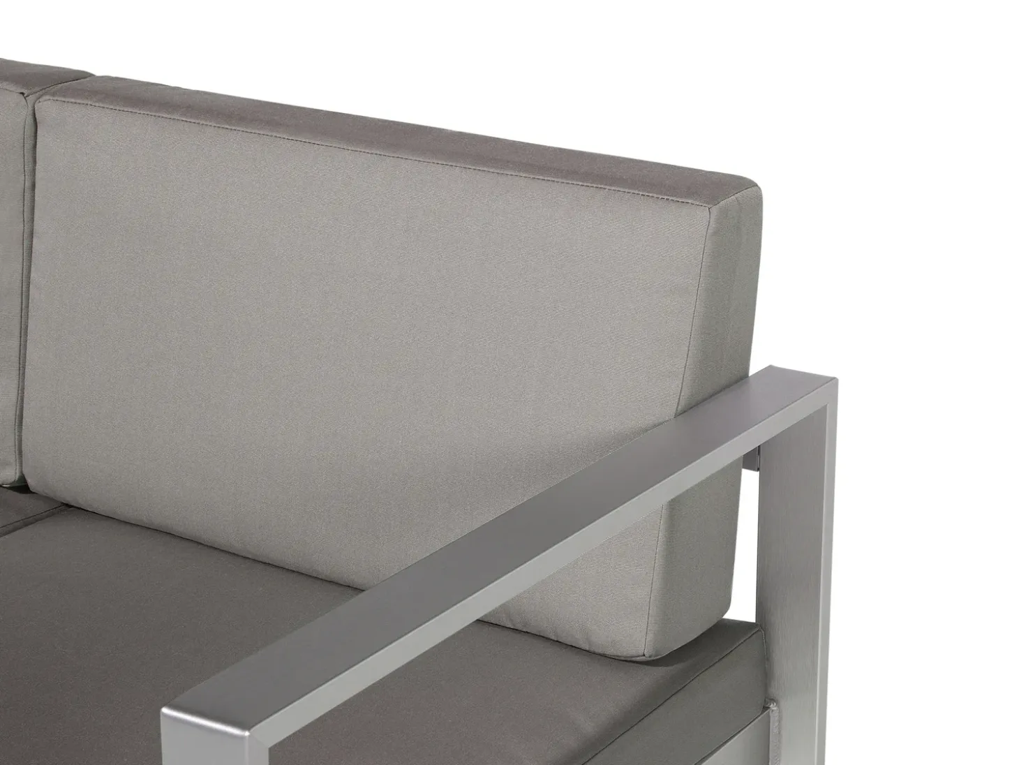 Havebænk med hynde SALERNO 142 cm Metal Mørkegrå