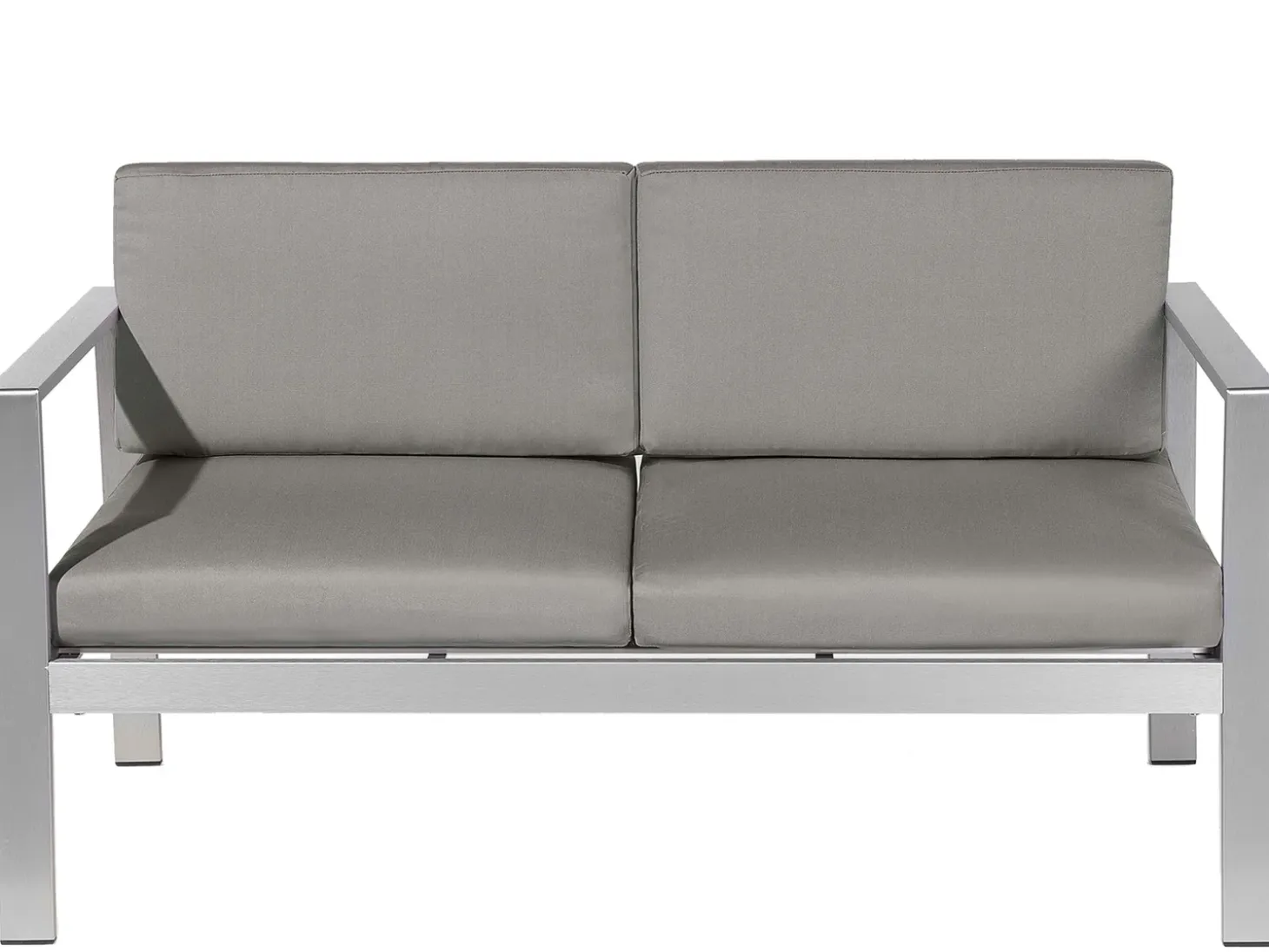 Havebænk med hynde SALERNO 142 cm Metal Mørkegrå