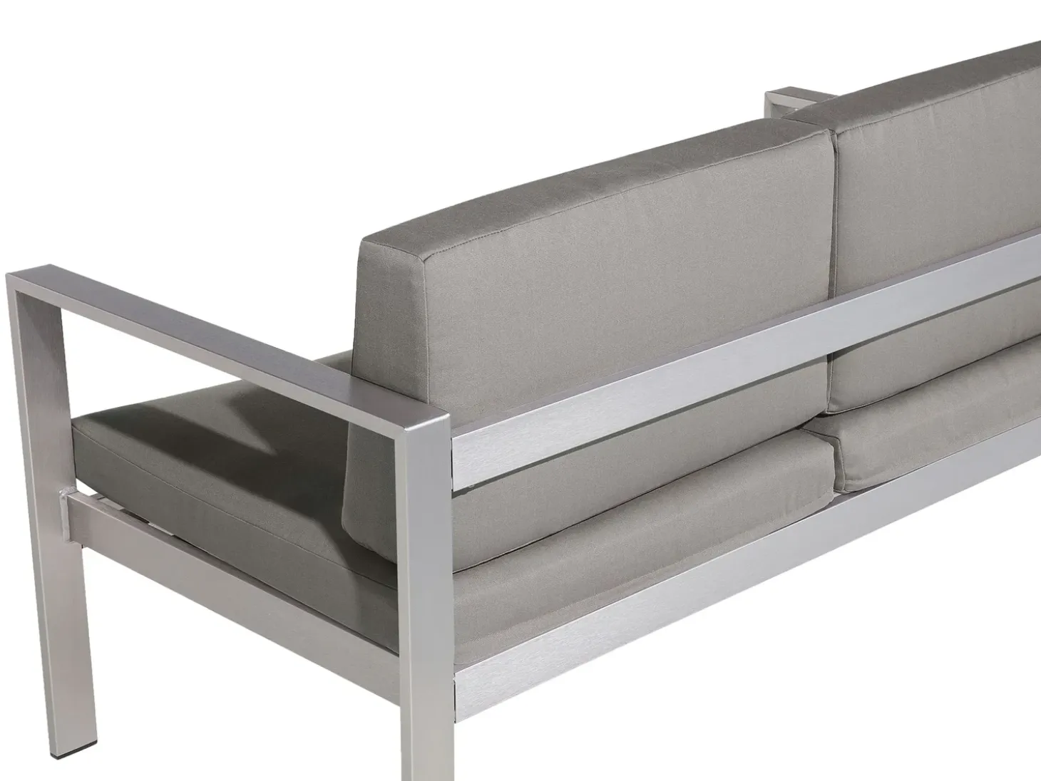 Havebænk med hynde SALERNO 142 cm Metal Mørkegrå