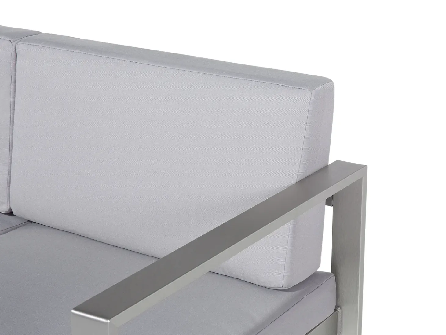 Havebænk med hynde SALERNO 142 cm Metal Lysegrå