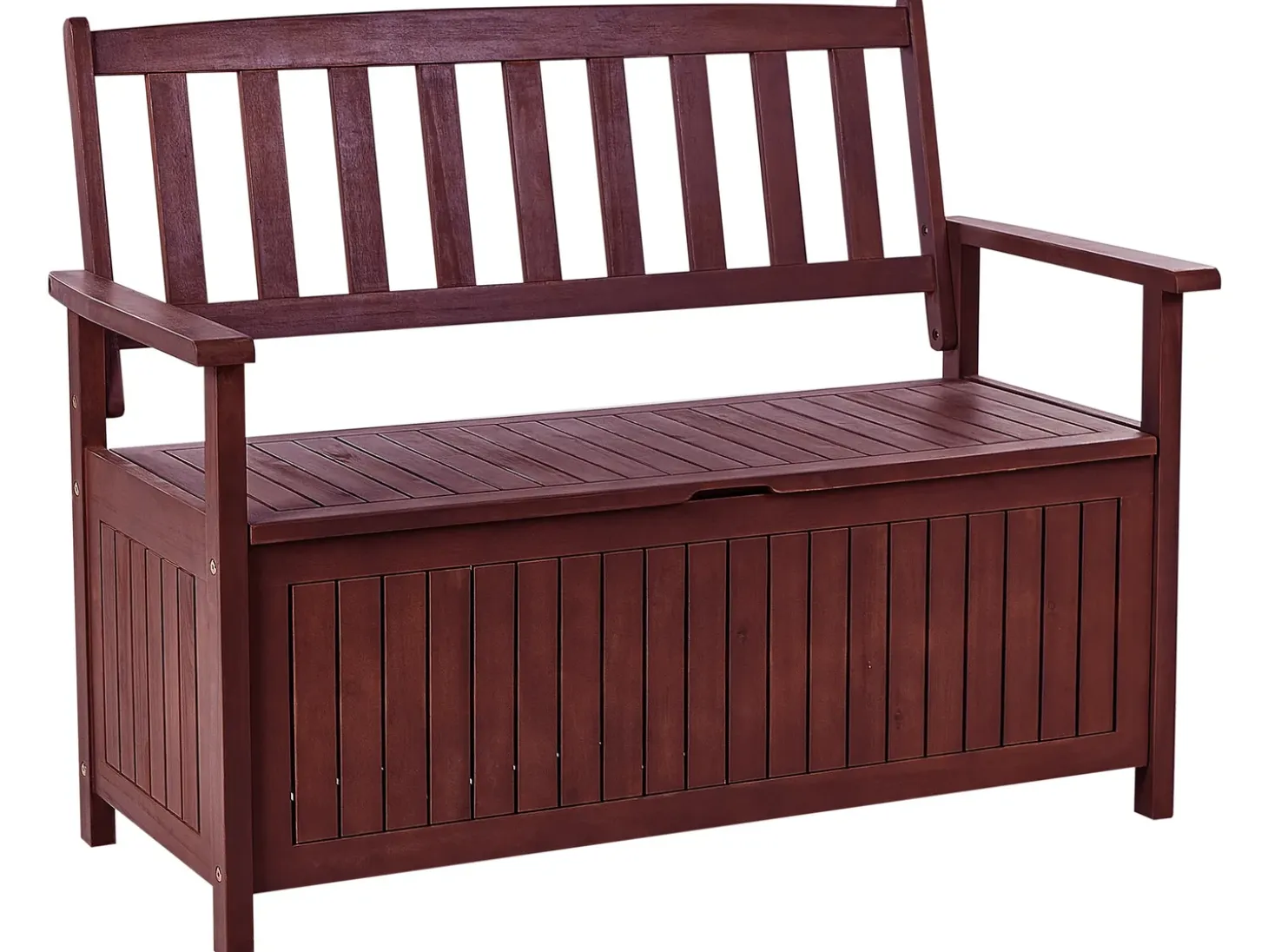 Havebænk med hynde SOVANA 120 cm med opbevaring Akacietræ Lysegrå