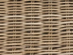 Havebænk med hynde SUSUA 150 cm med fodskammel Rattan Naturlig