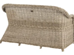 Havebænk med hynde SUSUA 150 cm Rattan Naturlig
