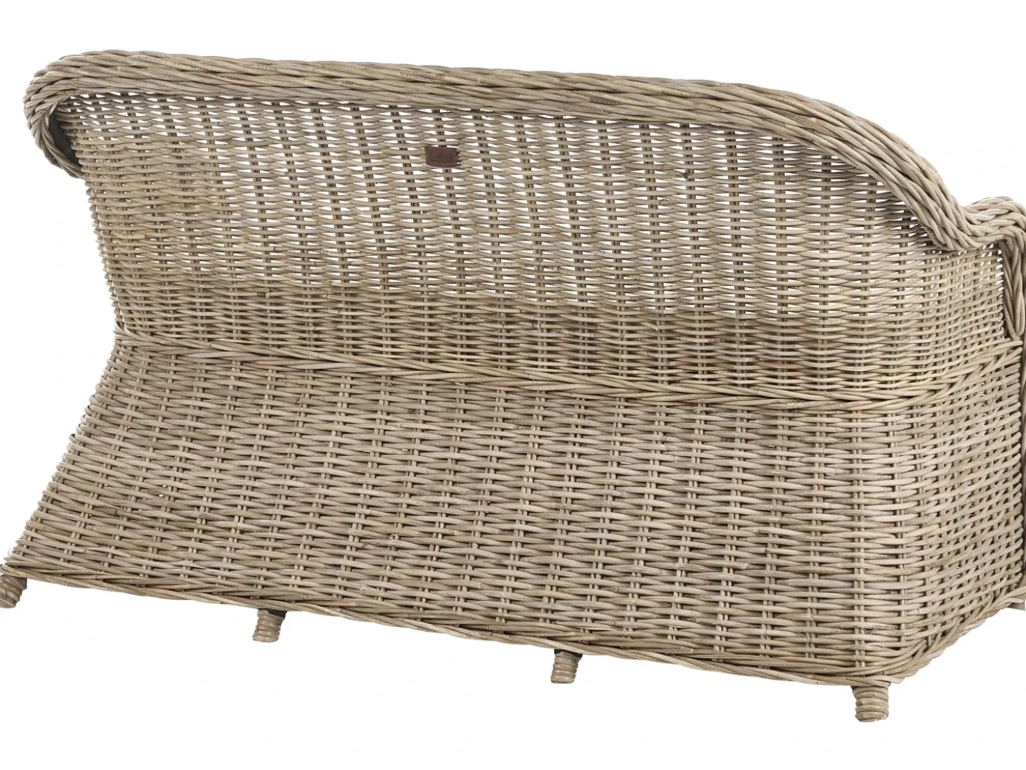 Havebænk med hynde SUSUA 150 cm Rattan Naturlig