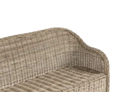 Havebænk med hynde SUSUA 150 cm Rattan Naturlig