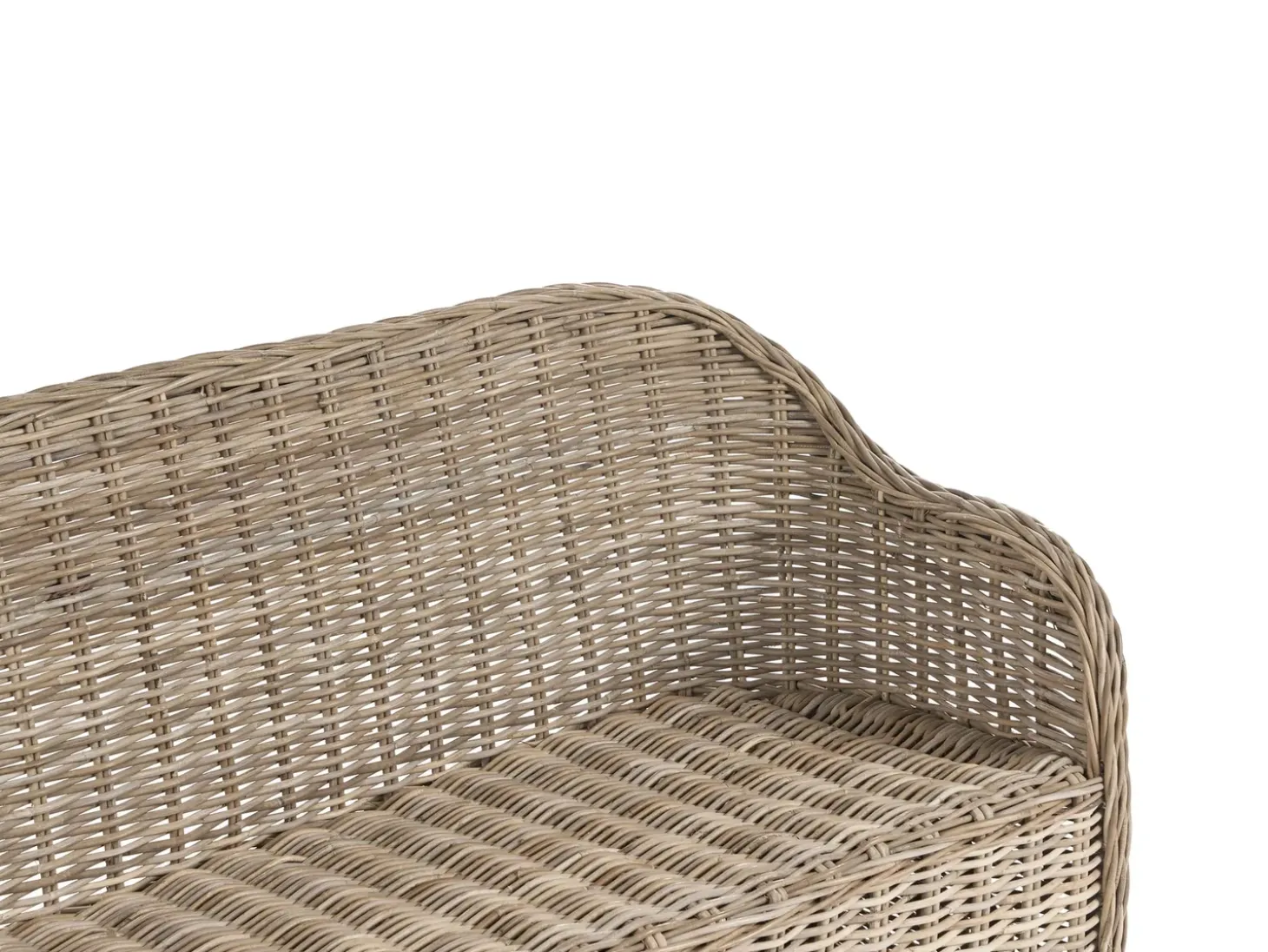 Havebænk med hynde SUSUA 150 cm Rattan Naturlig
