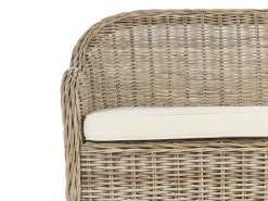Havebænk med hynde SUSUA 189 cm Rattan Naturlig
