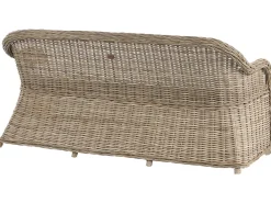 Havebænk med hynde SUSUA 189 cm Rattan Naturlig