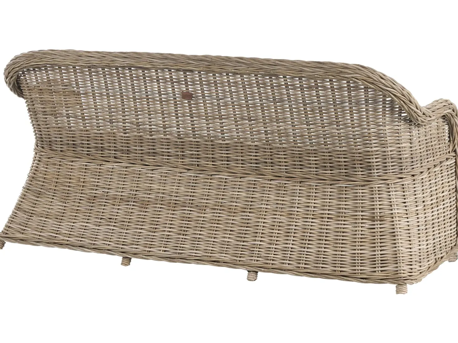 Havebænk med hynde SUSUA 189 cm Rattan Naturlig