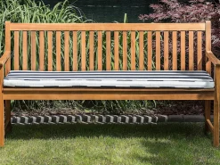 Havebænk med hynde VIVARA 160 cm Certificeret akacietræ Navy Blå
