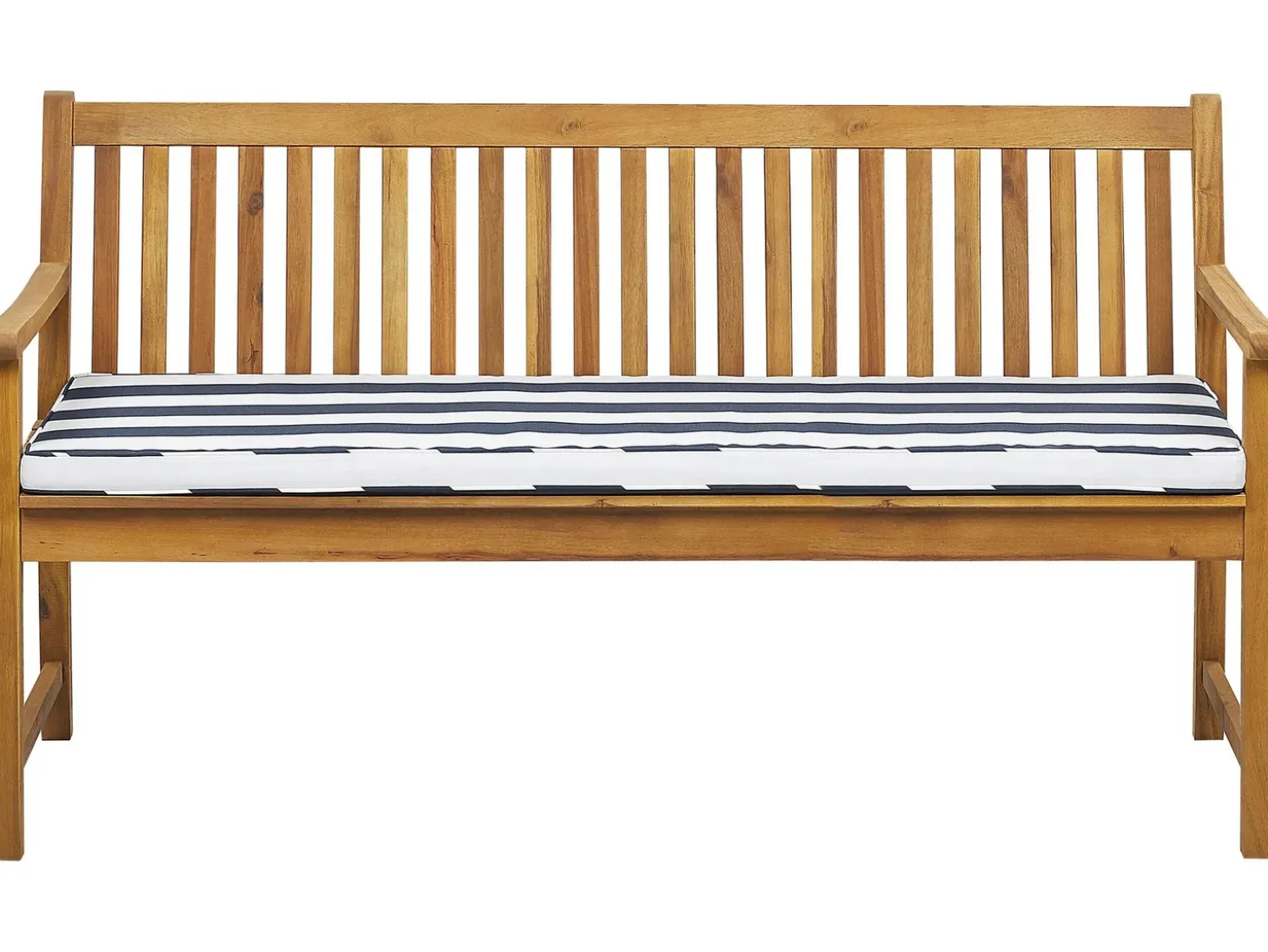 Havebænk med hynde VIVARA 160 cm Certificeret akacietræ Navy Blå