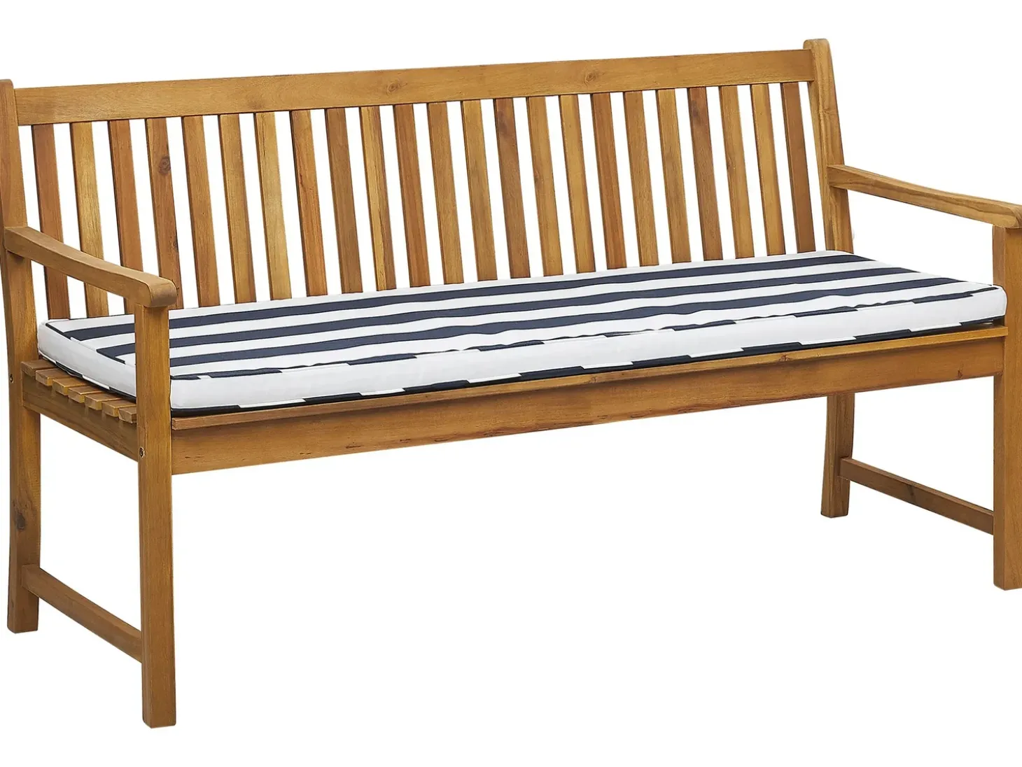 Havebænk med hynde VIVARA 160 cm Certificeret akacietræ Navy Blå
