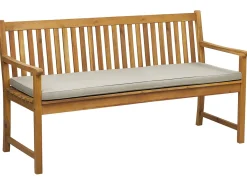 Havebænk med hynde VIVARA 160 cm Certificeret akacietræ Beige