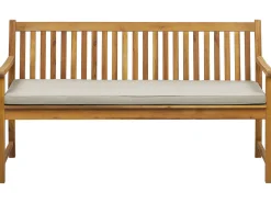 Havebænk med hynde VIVARA 160 cm Certificeret akacietræ Beige