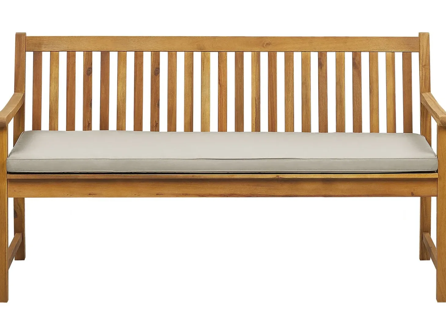 Havebænk med hynde VIVARA 160 cm Certificeret akacietræ Beige