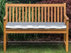 Havebænk med hynde VIVARA 120 cm Certificeret akacietræ Navy Blå